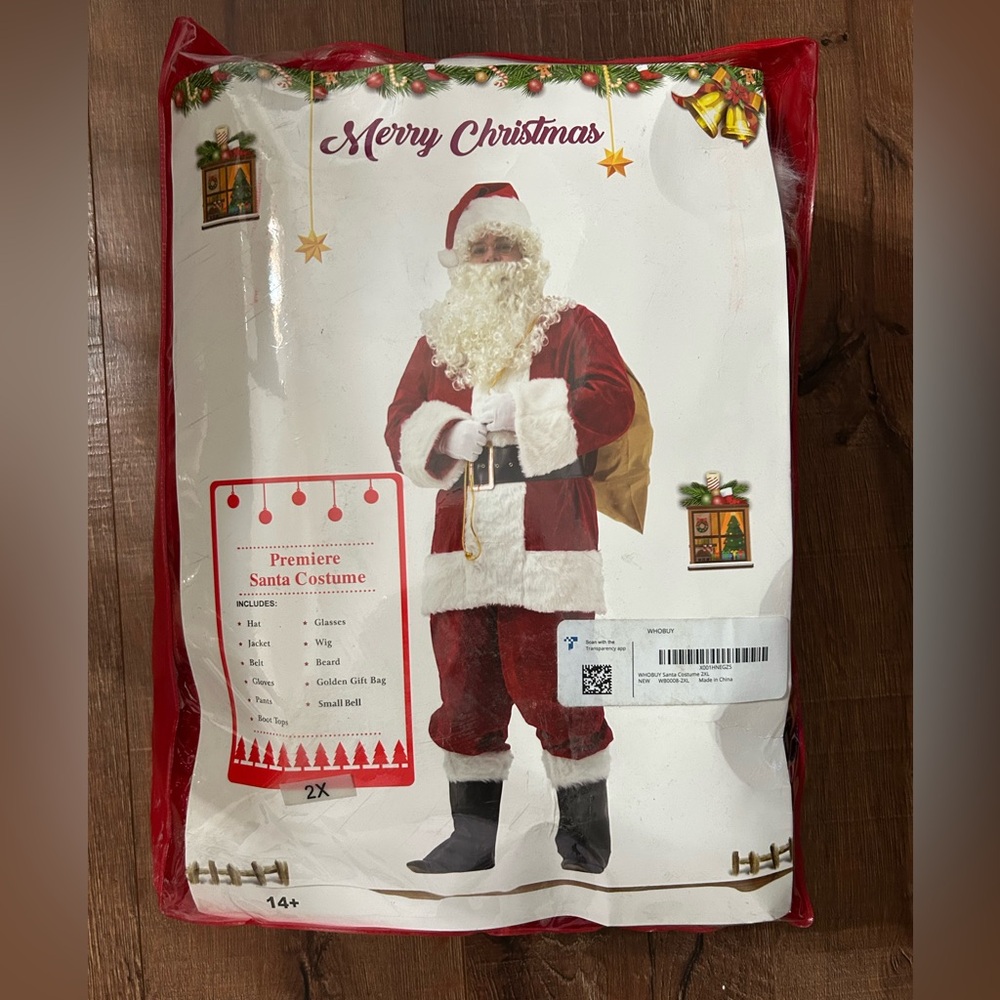 Adult Santa Costume with Accessories